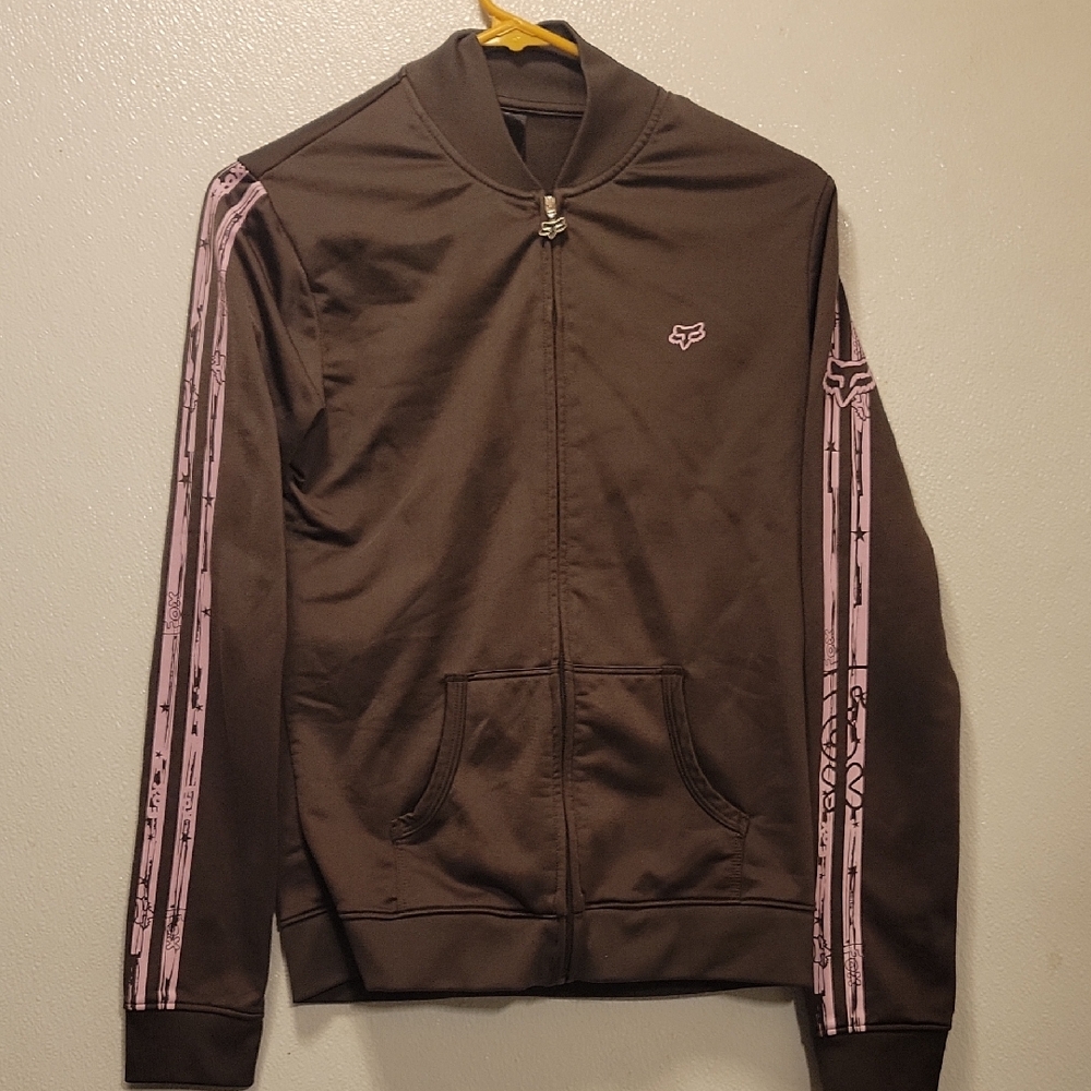 Brown and Pink FOX Track Jacket